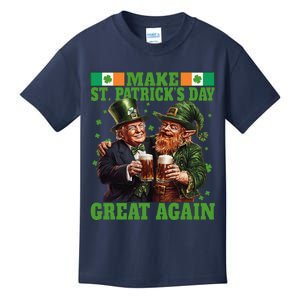 Beer Trump Make St PatrickS Day Great Again Irish Shamrock Kids T-Shirt