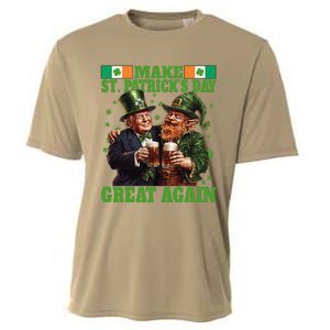 Beer Trump Make St PatrickS Day Great Again Irish Shamrock Cooling Performance Crew T-Shirt