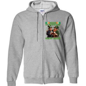 Beer Trump Make St PatrickS Day Great Again Irish Shamrock Full Zip Hoodie