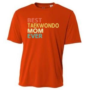 Best Taekwondo Mom Ever Martial Arts Tkd Gift Cooling Performance Crew T-Shirt