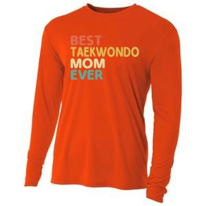 Best Taekwondo Mom Ever Martial Arts Tkd Gift Cooling Performance Long Sleeve Crew