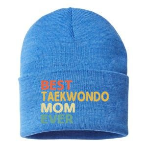 Best Taekwondo Mom Ever Martial Arts Tkd Gift Sustainable Knit Beanie