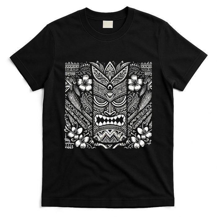 Bohemian Tiki Mask Front & Back Polynesian Style Boho T-Shirt