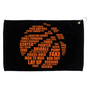 Basketball Terms Motivational Word Cloud Grommeted Golf Towel