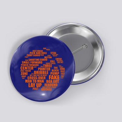 Basketball Terms Motivational Word Cloud Button