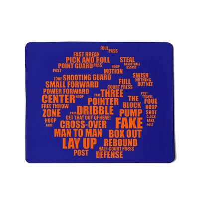 Basketball Terms Motivational Word Cloud Mousepad