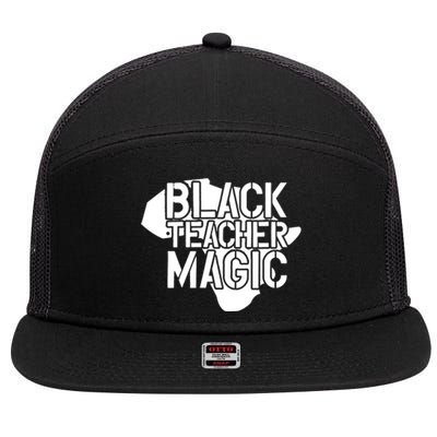 Black Teacher Magic Gift Teacher Black History Month 7 Panel Mesh Trucker Snapback Hat