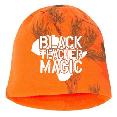 Black Teacher Magic Gift Teacher Black History Month Kati - Camo Knit Beanie