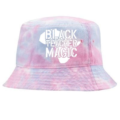 Black Teacher Magic Gift Teacher Black History Month Tie-Dyed Bucket Hat