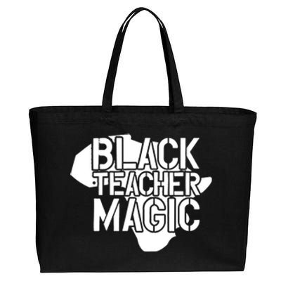 Black Teacher Magic Gift Teacher Black History Month Cotton Canvas Jumbo Tote