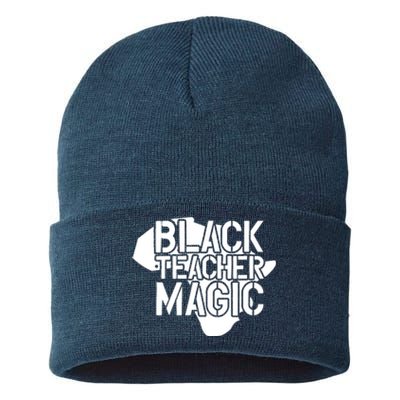 Black Teacher Magic Gift Teacher Black History Month Sustainable Knit Beanie