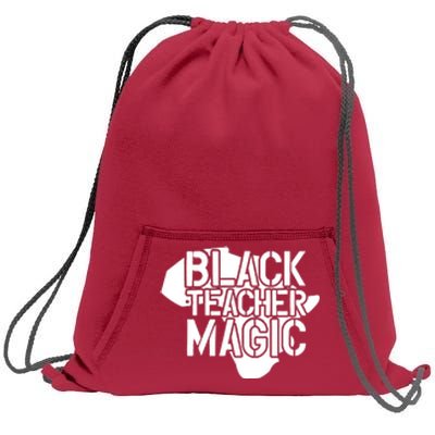 Black Teacher Magic Gift Teacher Black History Month Sweatshirt Cinch Pack Bag