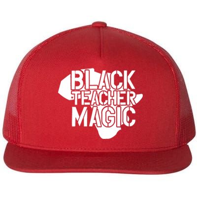 Black Teacher Magic Gift Teacher Black History Month Flat Bill Trucker Hat