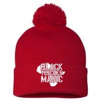 Black Teacher Magic Gift Teacher Black History Month Pom Pom 12in Knit Beanie