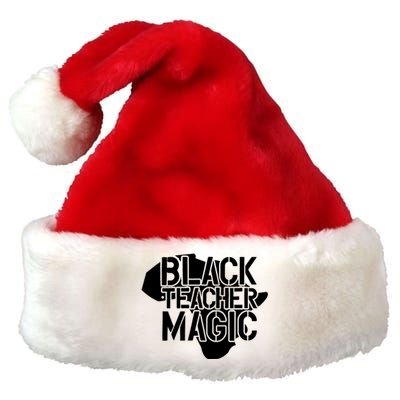 Black Teacher Magic Gift Teacher Black History Month Premium Christmas Santa Hat