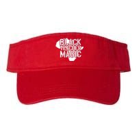 Black Teacher Magic Gift Teacher Black History Month Valucap Bio-Washed Visor