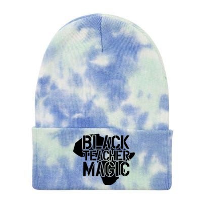 Black Teacher Magic Gift Teacher Black History Month Tie Dye 12in Knit Beanie