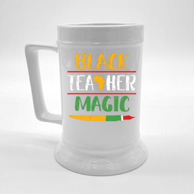 Black Teacher Magic Black History Month Africa Beer Stein