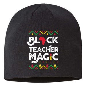 Black Teacher Magic Teacher Black History Month Sustainable Beanie