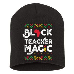 Black Teacher Magic Teacher Black History Month Short Acrylic Beanie