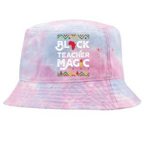 Black Teacher Magic Teacher Black History Month Tie-Dyed Bucket Hat