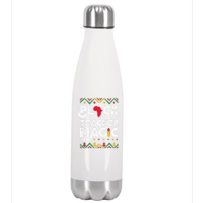 Black Teacher Magic Teacher Black History Month Stainless Steel Insulated Water Bottle