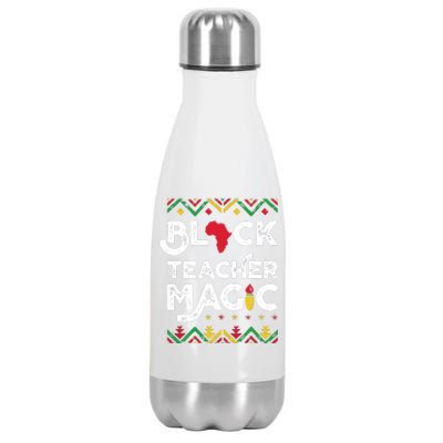 Black Teacher Magic Teacher Black History Month Stainless Steel Insulated Water Bottle