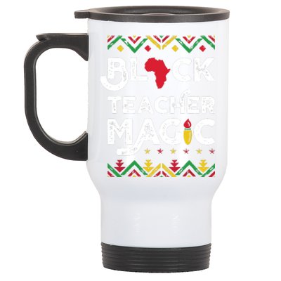 Black Teacher Magic Teacher Black History Month Stainless Steel Travel Mug