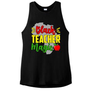 Black Teacher Magic African American Black History Month Gift Ladies PosiCharge Tri-Blend Wicking Tank