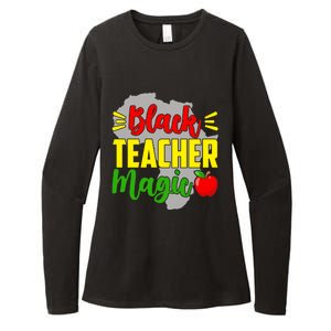 Black Teacher Magic African American Black History Month Gift Womens CVC Long Sleeve Shirt