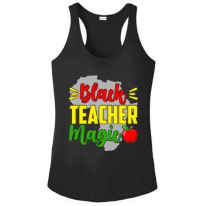 Black Teacher Magic African American Black History Month Gift Ladies PosiCharge Competitor Racerback Tank