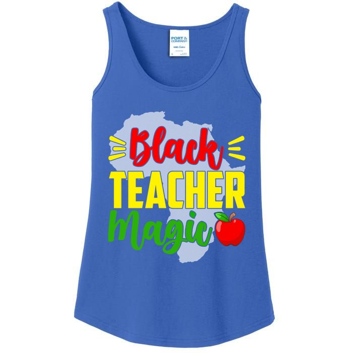 Black Teacher Magic African American Black History Month Gift Ladies Essential Tank