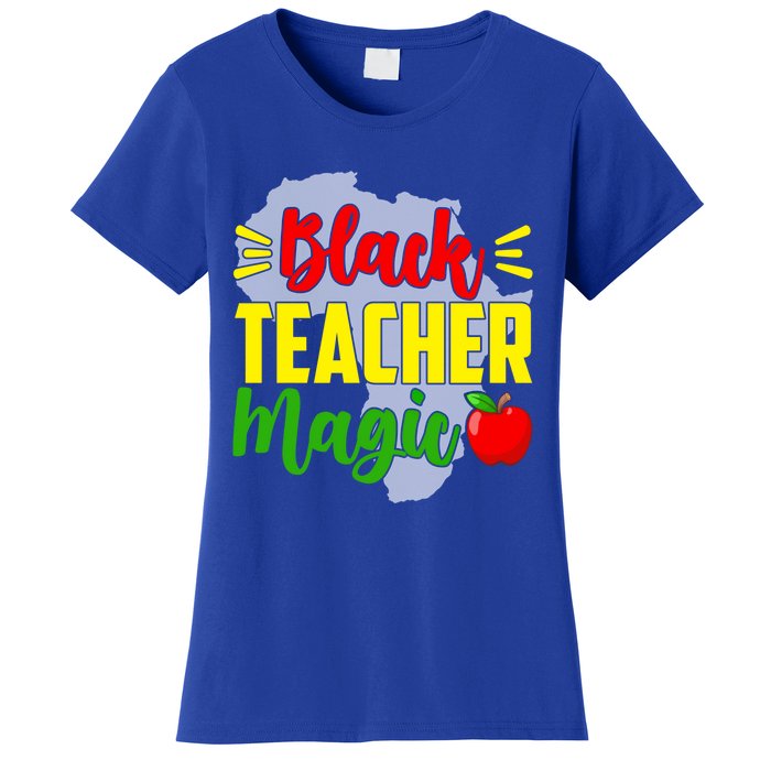 Black Teacher Magic African American Black History Month Gift Women's T-Shirt