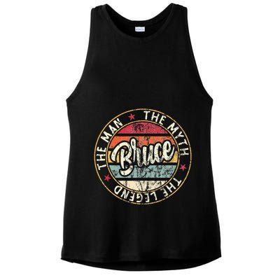 Bruce The Man The Myth The Legend First Name Bruce Ladies PosiCharge Tri-Blend Wicking Tank