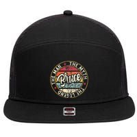 Bruce The Man The Myth The Legend First Name Bruce 7 Panel Mesh Trucker Snapback Hat