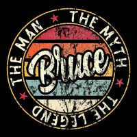 Bruce The Man The Myth The Legend First Name Bruce Button