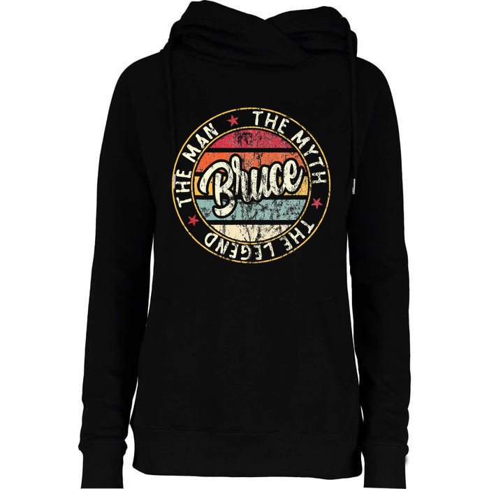 Bruce The Man The Myth The Legend First Name Bruce Womens Funnel Neck Pullover Hood