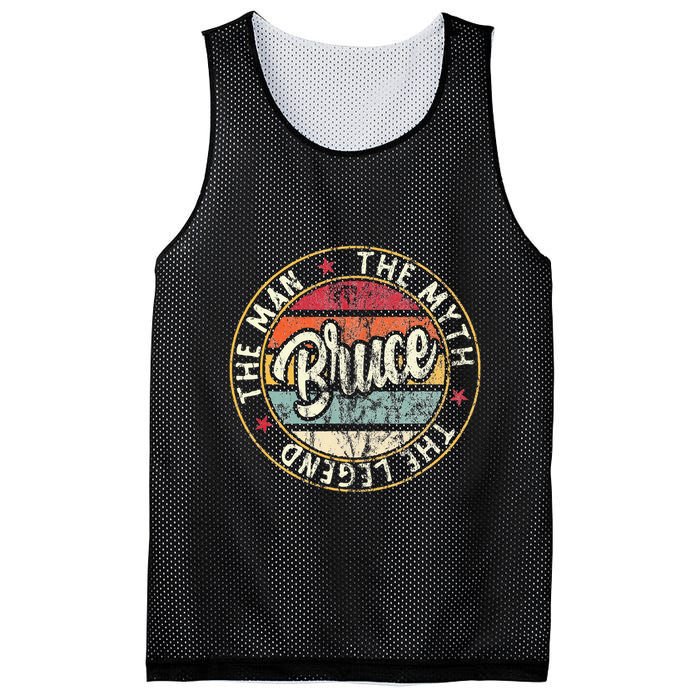 Bruce The Man The Myth The Legend First Name Bruce Mesh Reversible Basketball Jersey Tank
