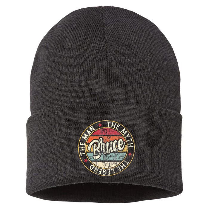 Bruce The Man The Myth The Legend First Name Bruce Sustainable Knit Beanie