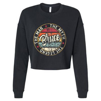 Bruce The Man The Myth The Legend First Name Bruce Cropped Pullover Crew