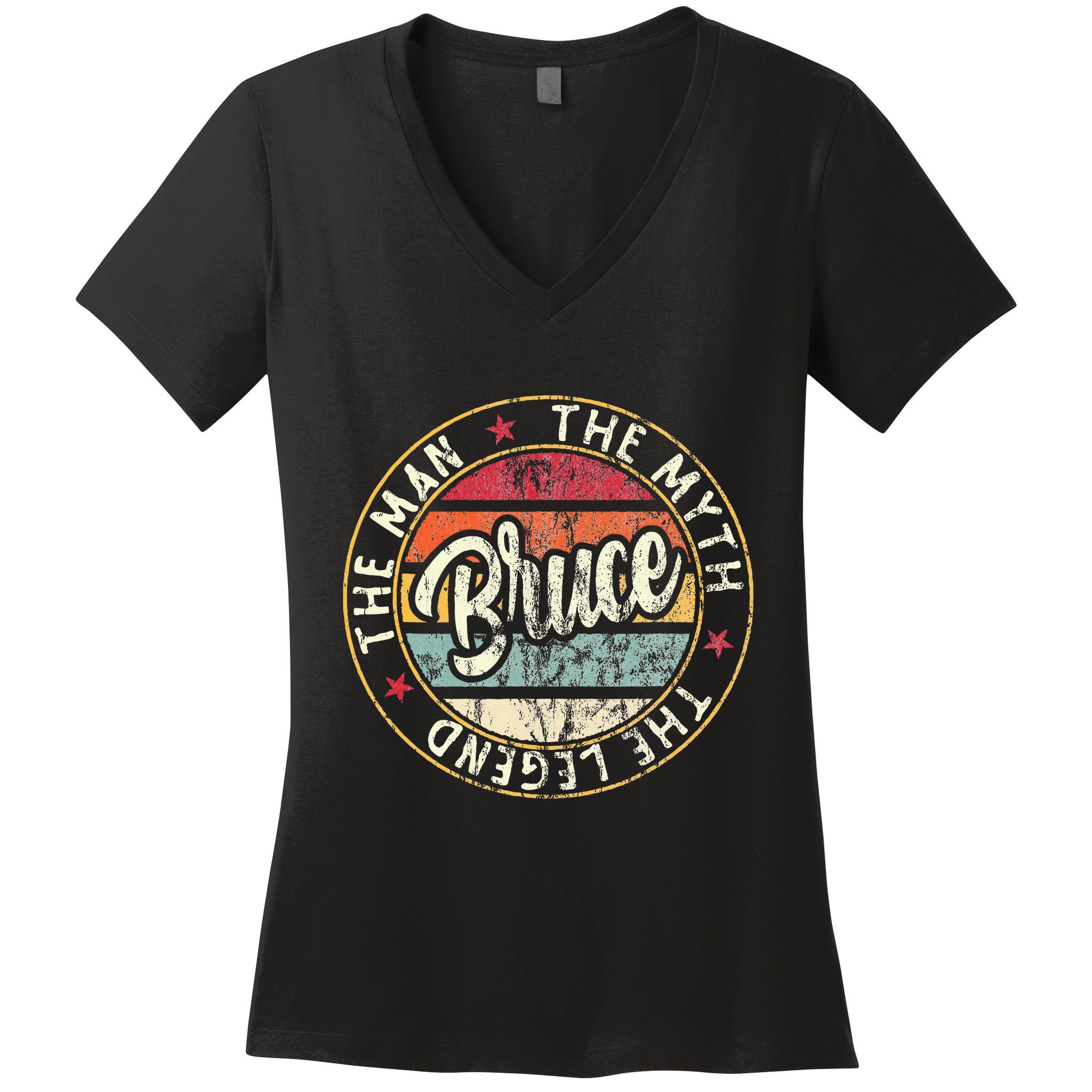 Bruce The Man The Myth The Legend First Name Bruce Women's V-Neck T-Shirt