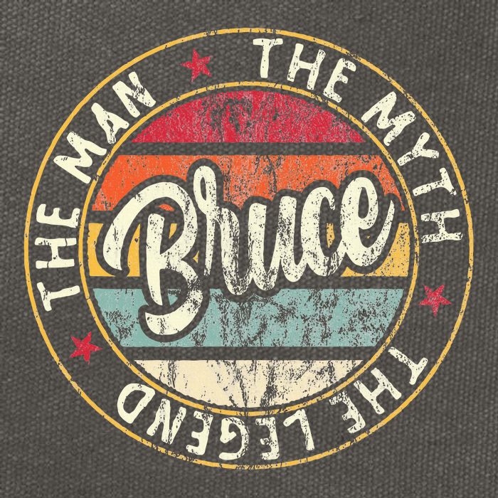 Bruce The Man The Myth The Legend First Name Bruce Cotton Canvas Backpack