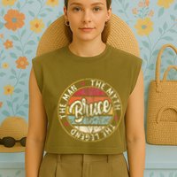 Bruce The Man The Myth The Legend First Name Bruce Garment-Dyed Women's Muscle Tee