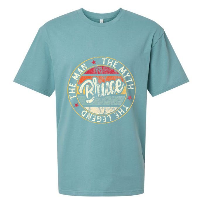 Bruce The Man The Myth The Legend First Name Bruce Sueded Cloud Jersey T-Shirt