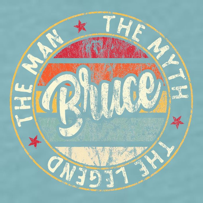 Bruce The Man The Myth The Legend First Name Bruce Sueded Cloud Jersey T-Shirt