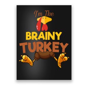 Brainy Turkey Matching Family Group Thanksgiving Gifts  Poster