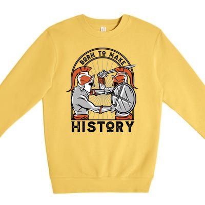 Born To Make History Spartan Premium Crewneck Sweatshirt