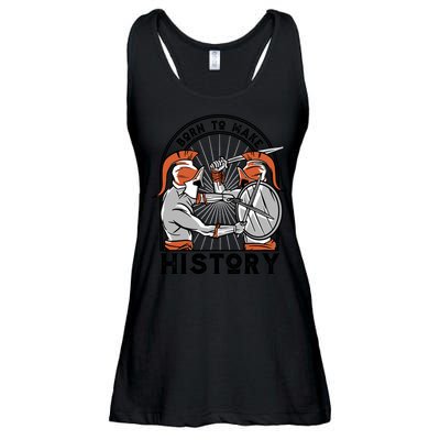 Born To Make History Spartan Ladies Essential Flowy Tank