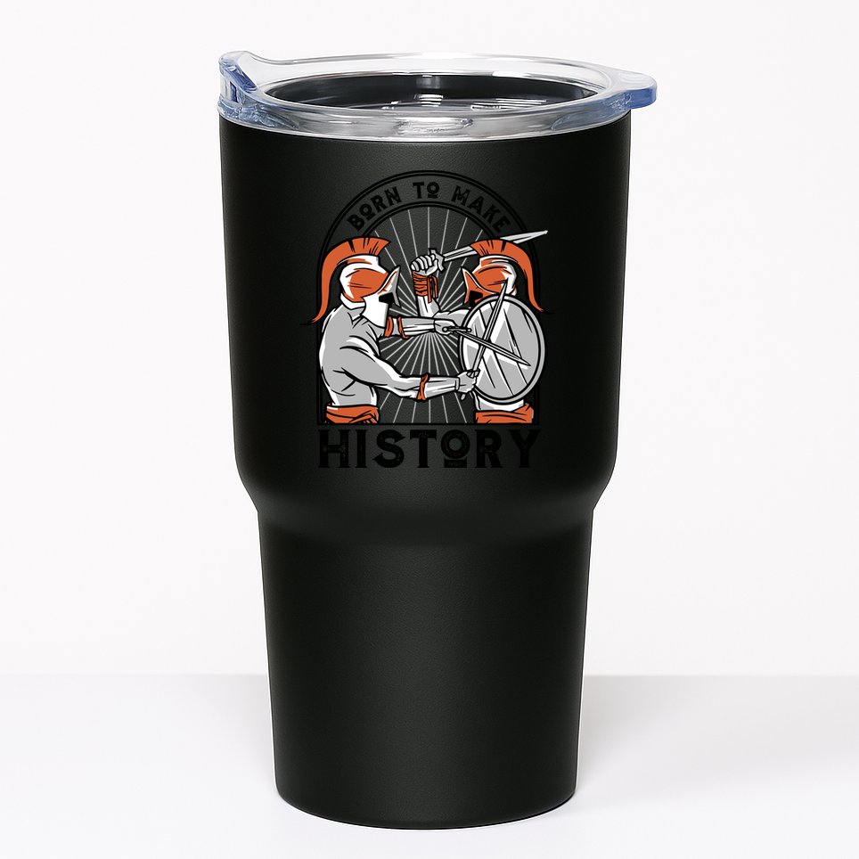 Born To Make History Spartan Tumbler