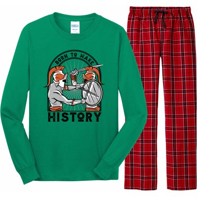 Born To Make History Spartan Long Sleeve Pajama Set